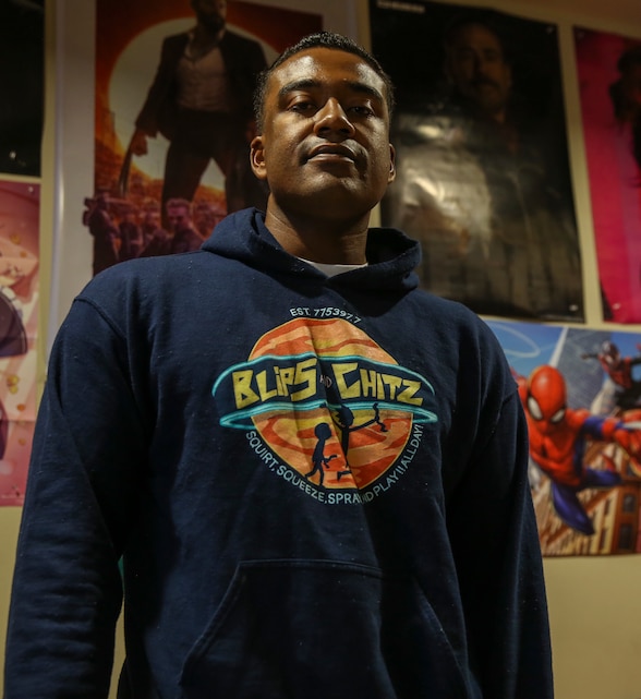 Marcus Campbell, combat photographer, Combat Camera, Headquarters Battalion, plans on going to film school to one day direct his favorite genre of film, comic books and science fiction. He would also like to venture into other types of film as he becomes more experienced. (U.S. Marine Corps photo by Lance Cpl. Isaac Cantrell)