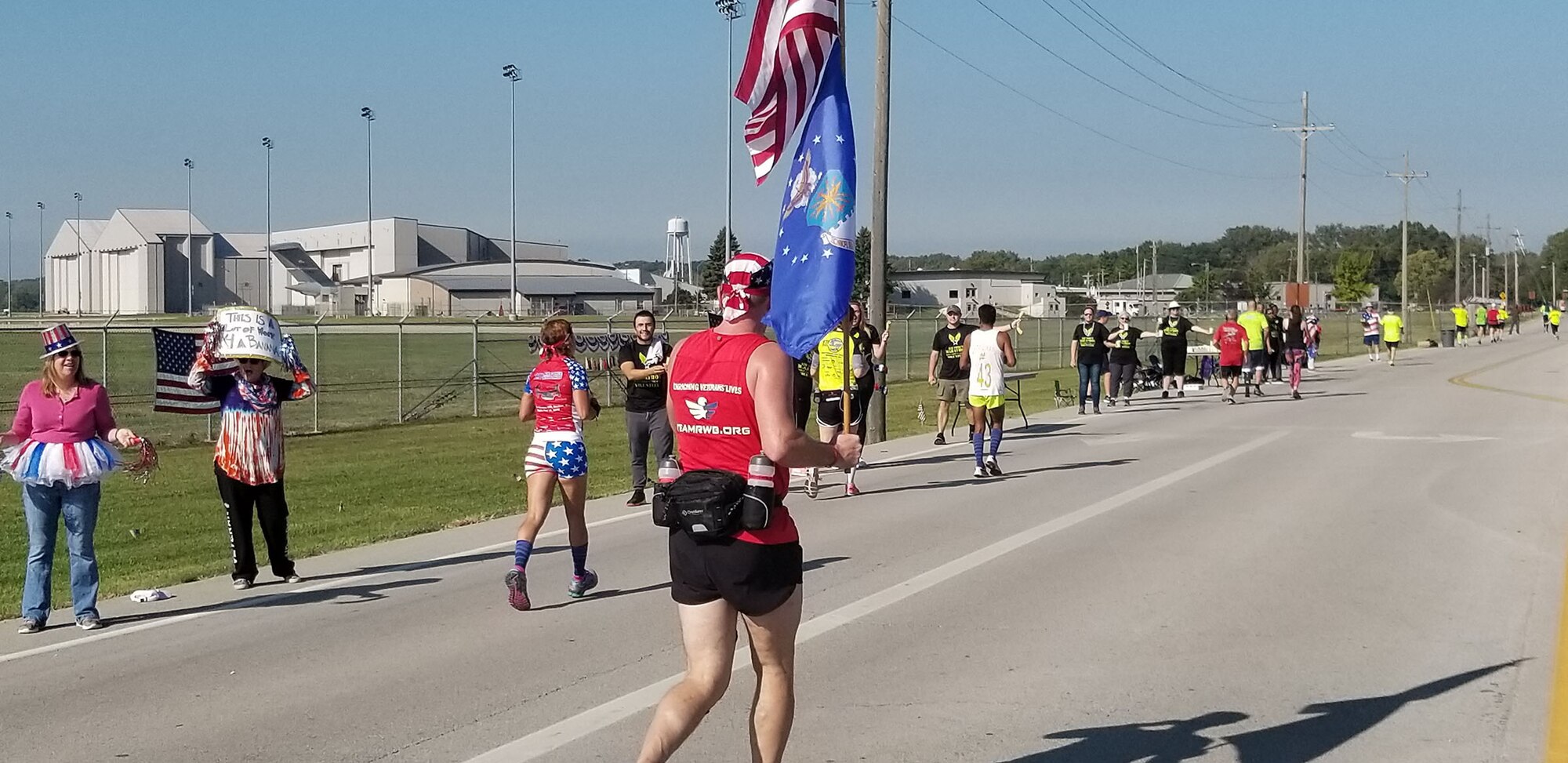 Volunteers from the 445th Airlift Wing and their families supported approximately 13,500 runners and walkers from all 50 states and 16 foreign countries that were participating in the 21st annual U.S. Air Force Marathon Sept. 16, 2017.