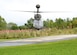 John Zimmerman, Aviation Development Directorate Aviation Support Facility manager, bows the OH-58D “Kiowa Warrior” during its final flight at Joint Base Langley-Eustis, Va., Sept. 18, 2017.