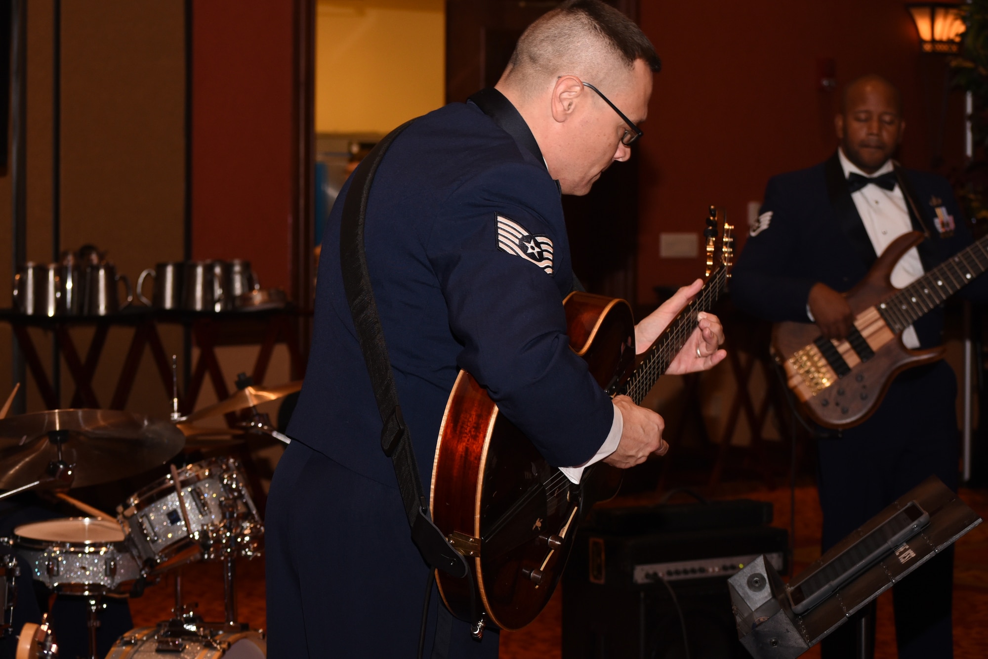 Members of the U.S. Air Force's Band of the West provided entertainment for the 2017 Air Force Ball, held Sept. 16 at the Embassy Suites Hotel in Norman, Oklahoma.