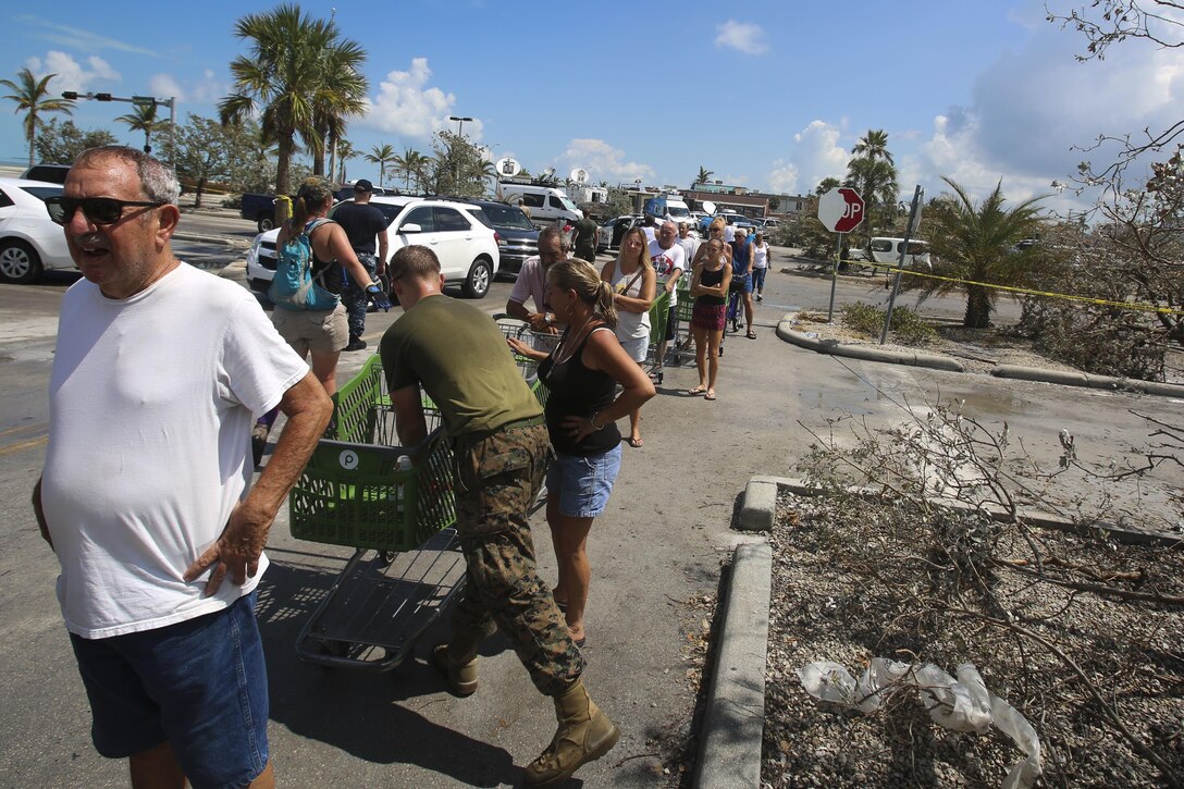 Marines and Sailors from the 26th MEU assisted the residents of Key West by clearing debris from the streets in support of the Federal Emergency Management Agency in the aftermath of Hurricane Irma.