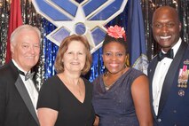 From left, Garry Richey, former Oklahoma City Air Logistics Center executive director, Donna Richey, Lori Bell and Col. Kenyon Bell, 72nd Air Base Wing commander.