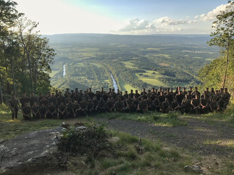 Marines with 2nd Civil Affairs Group, Force Headquarters Group, Marine Forces Reserve, hike to an overlook of the Shenandoah Valley, near Woodstock Tower, during the unit’s recent staff ride exercise through the Shenandoah Valley on September 8, 2017. During the three-day staff ride exercise, 2nd CAG’s Marines reviewed Gen. Sheridan’s 1864 campaign through the Shenandoah Valley in the context of civil military operations. At the overlook, the Marines discussed the impact that Sheridan’s campaign had on the Valley’s civilian residents, and how better civil affairs planning could have avoided or lessened the resulting refugee crisis.

2nd CAG, along with its sister units of 1st, 3rd, and 4th CAG, provides an enabling function to combatant commanders by planning and conducting civil-military operations in support of the commander’s objectives. 2D CAG supports II Marine Expeditionary Force and the 2nd Marine Expeditionary Brigade, as well as those commands’ subordinate units.