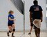 U.S. Air Force Airman 1st Class Kylie Glover, 86th Medical Squadron Aerospace Medicine Services journeyman, moves into position before a serve during tryouts at the Southside Fitness Center on Ramstein Air Base, Germany, Sept. 14, 2017.