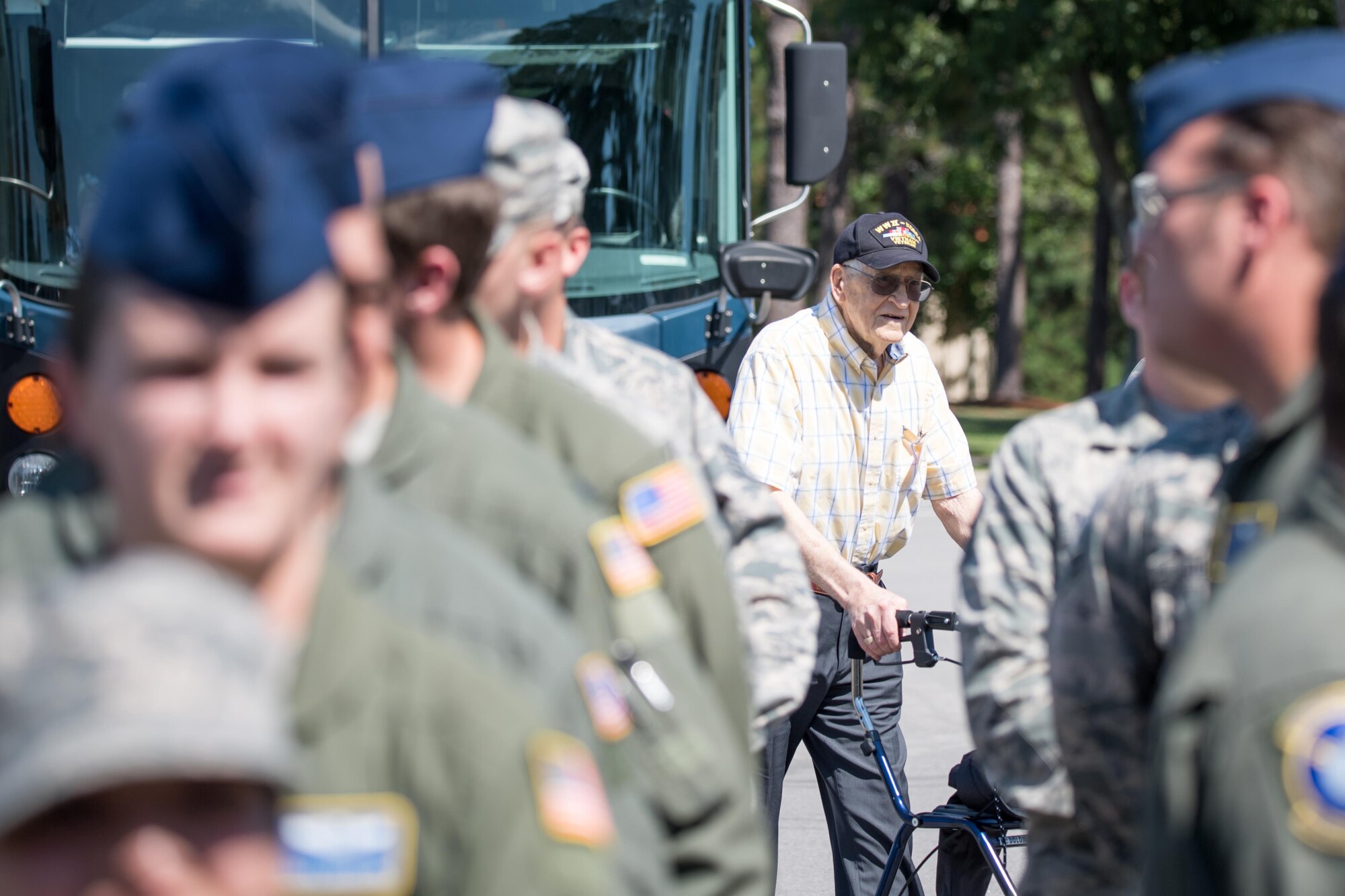 Honoring heroes: 43d AMOG welcomes WWII vets