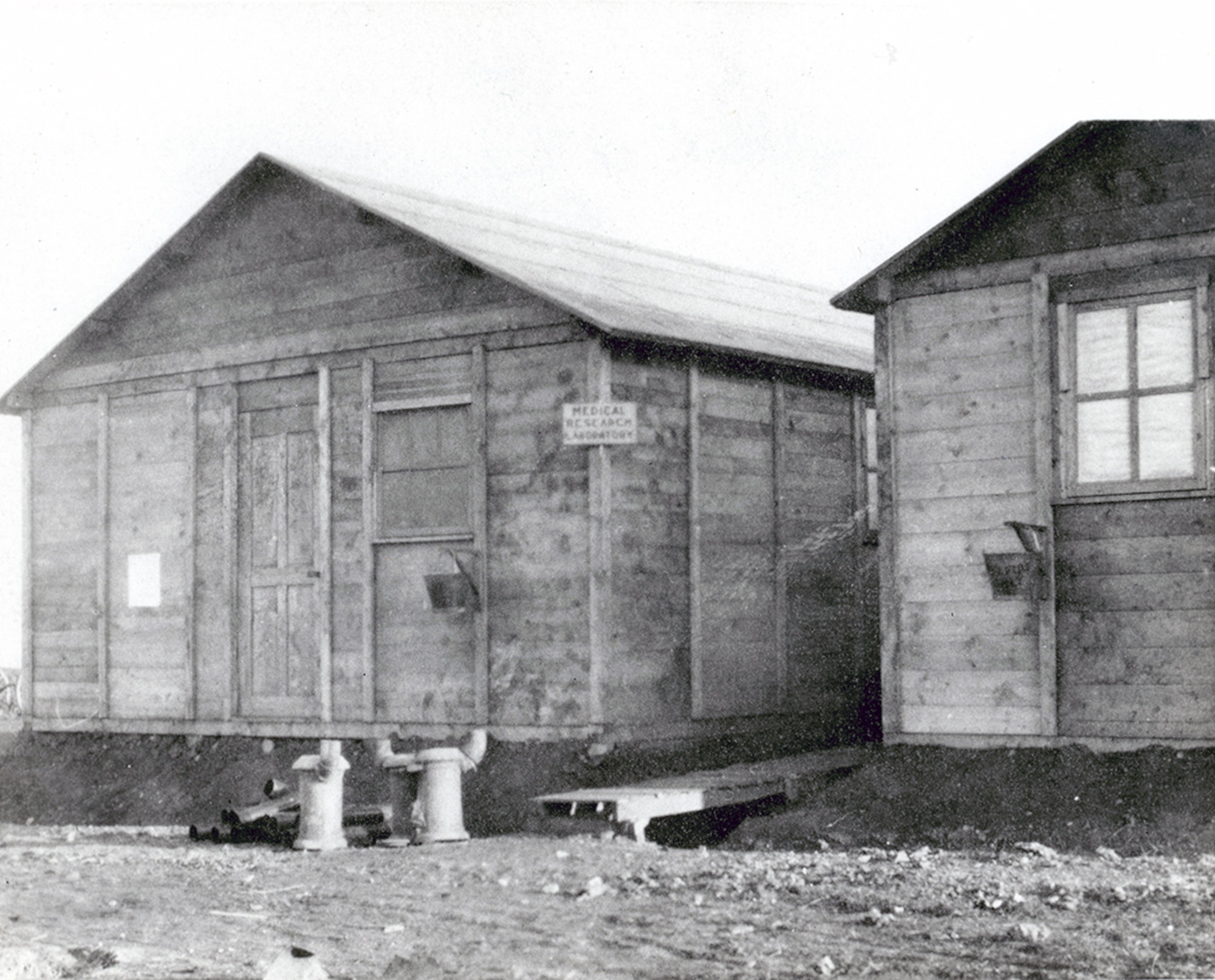 Buildings of the Aero Medical Laboratory at Hazelhurst Field, in Mineola, New York in 1918.
