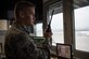 U.S. Air Force Staff Sgt. Ryan Osinski, 721st Aerial Port Squadron Air Terminal Operations Center information controller, speaks to ramp services members to organize the loading of an aircraft on Ramstein Air Base, Germany, Sept. 20, 2017. The 721st APS ATOC flight is responsible for the coordination of all sections to get passengers and cargo loaded onto aircraft. (U.S. Air Force photo by Airman 1st Class Devin M. Rumbaugh)