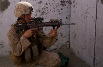 A Marine with 3rd Light Armored Reconnaissance Battalion, 1st Marine Division, provides perimeter security during part of the Battalion’s Marine Corps Combat Readiness Evaluation Exercise at Marine Corps Air Ground Combat Center Twentynine Palms, Calif., Mar. 13, 2017. 3rd LAR conducted a two part MCCRE to evaluate the combat readiness of D Co. (Marine Corps photo by Lance Cpl. Mike Hernandez)