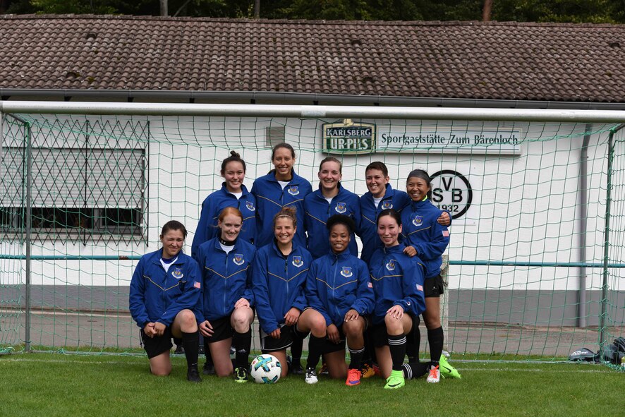 USAFE soccer team practices for AIRCOM Championship