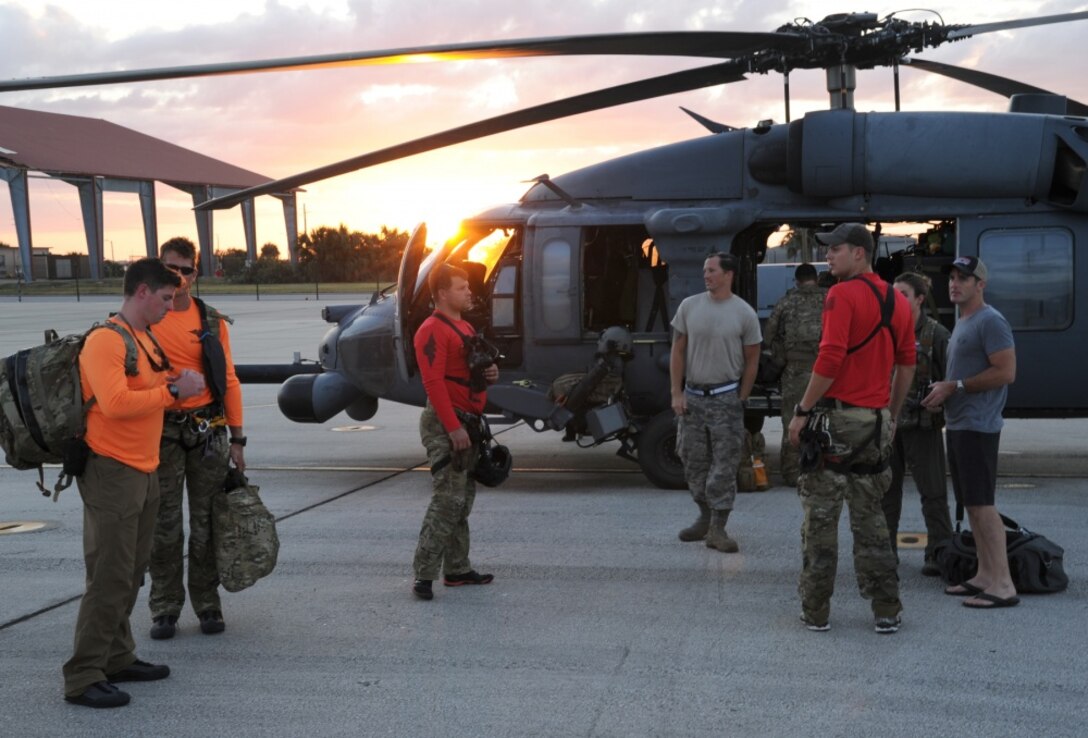 After Hurricane Irma passed over Patrick Air Force Base, Florida in the early morning hours of Sept. 11, 2017, 920th Rescue Wing crews regrouped and prepared their rescue aircraft for search and rescue efforts throughout South Florida. After canvassing Florida for two days, it was determined that no air rescues were needed and U.S. Northern Commanded took the 920th off of alert status (U.S. Air Force photo/1st Lt. Stephen J. Collier)