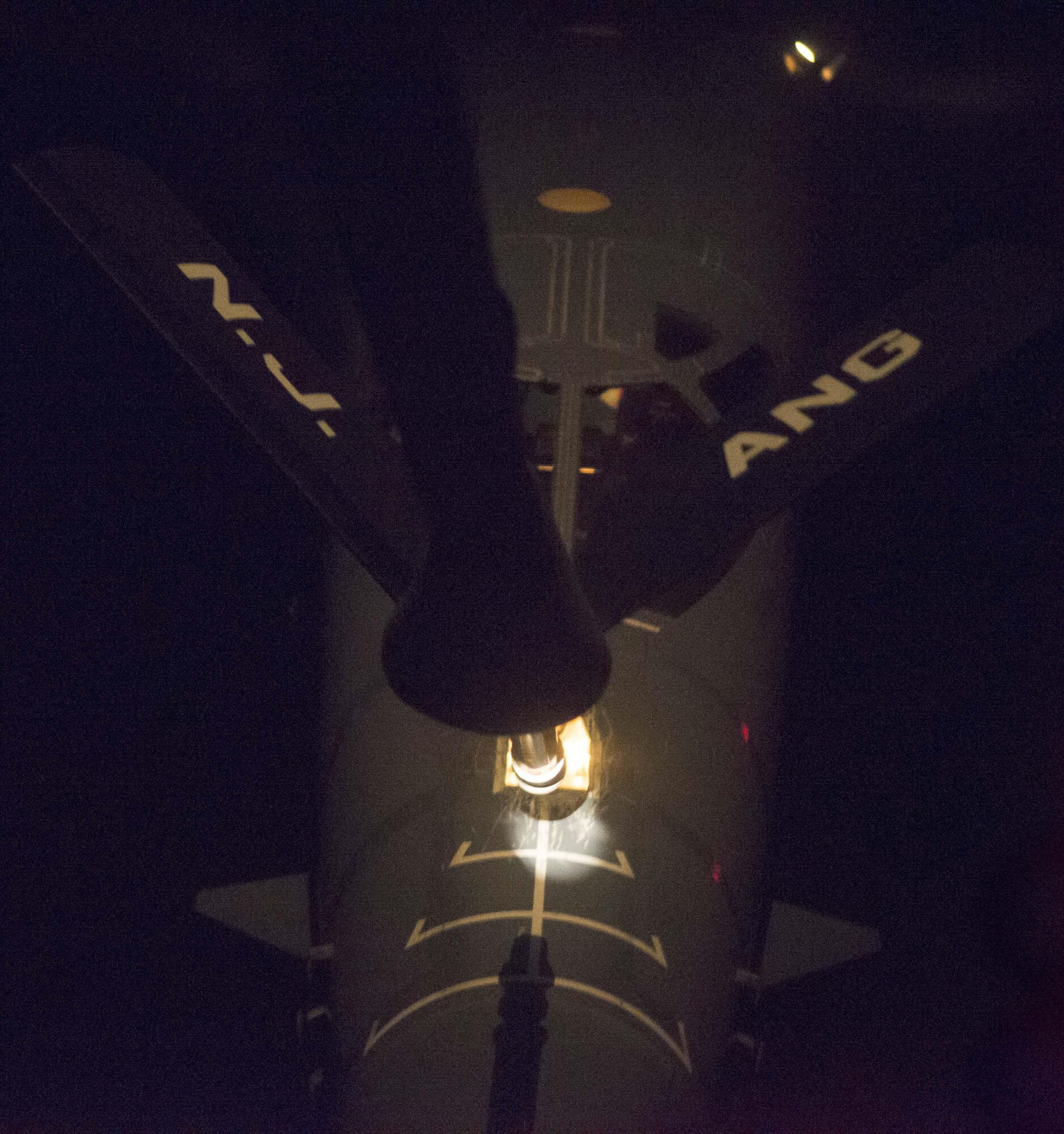 A U.S. Air Force B-1B Lancer, assigned to the 37th Expeditionary Bomb Squadron, deployed from Ellsworth Air Force Base, South Dakota, receives fuel from a U.S. Air Force KC-135 Stratotanker Sep. 23, 2017. This mission was flown as part of the continuing demonstration of the ironclad U.S. commitment to the defense of its homeland and in support of its allies and partners. (U.S. Air Force photo by Tech. Sgt. Richard P. Ebensberger/Released)