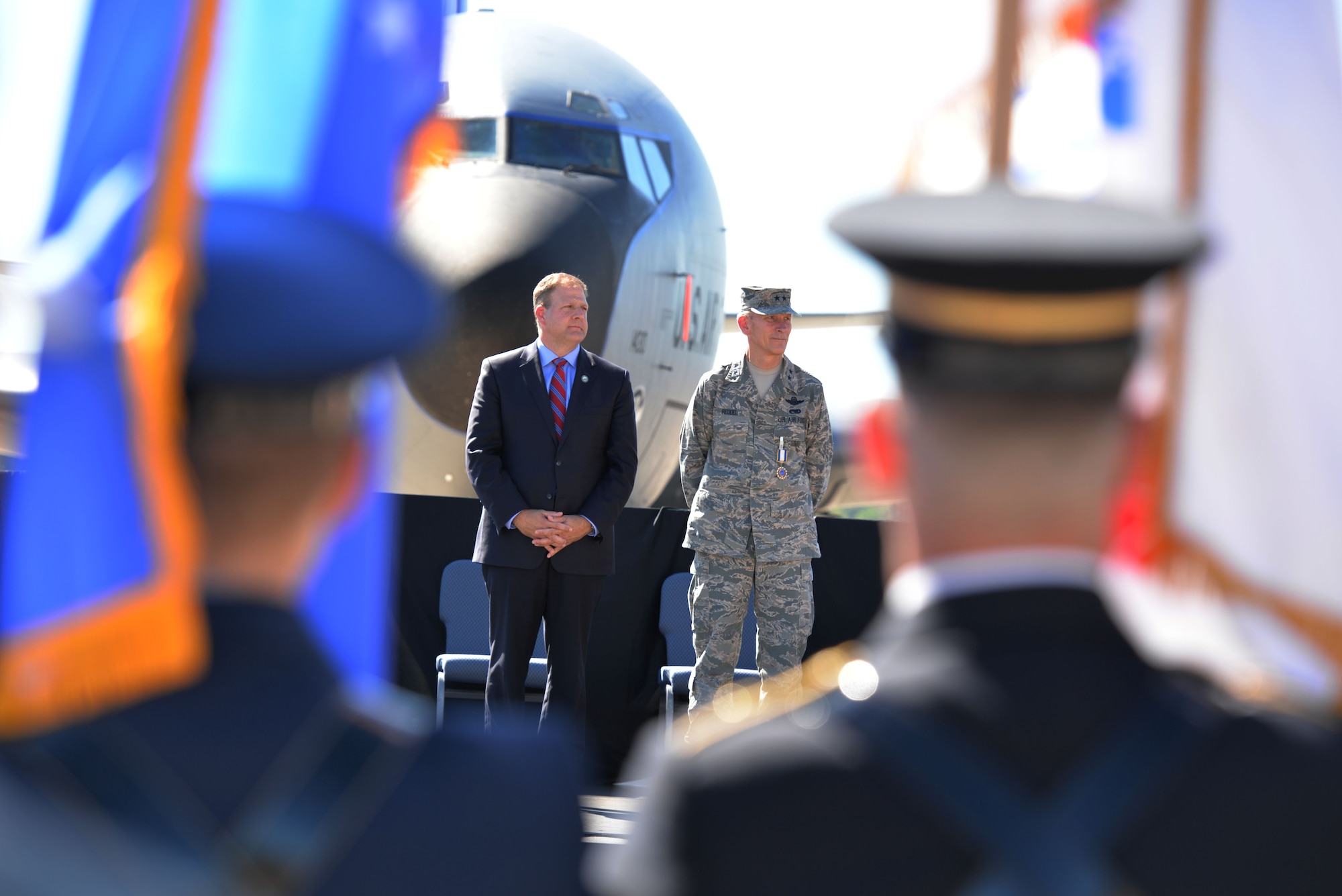 Gov. Christopher T. Sununu attends the retirement ceremony of Maj. Gen. William N. Reddel. Reddel is retiring after serving in the Air National guard for over 37 years. (N.H. National Guard photo by Senior Airman Ashlyn J. Correia)