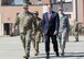 Gov. Christopher T. Sununu, Maj. Gen. William N. Reddel, Brig. Gen. David J. Mikolaities, Col. Bill Conway preform an inspection of the troops at Pease Air National Guard Base, Sept. 23, 2017. Brig. Gen. David Mikolaities assumes duties as the Adjutant General, New Hampshire National Guard from Maj. Gen. William Reddel. (N.H. National Guard photo by Senior Airman Ashlyn J. Correia)