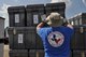 A Disaster Medical Assistance Team member arranges medical supplies on a pallet on the flightline at Dobbins Air Reserve Base, Ga. Sept. 21, 2017. The DMAT is a federalized workforce of doctors, nurses, paramedics, emergency management technicians, safety, and others who provide medical care during natural disaster relief efforts. (U.S. Air Force photo/Tech. Sgt. Kelly Goonan)