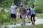 Members of Joint Base San Antonio take part in the 5K run part of the 4th annual Run/Ruck for Life series Sept. 16, 2017 at the Gillum Fitness Center at JBSA-Lackland, Texas.