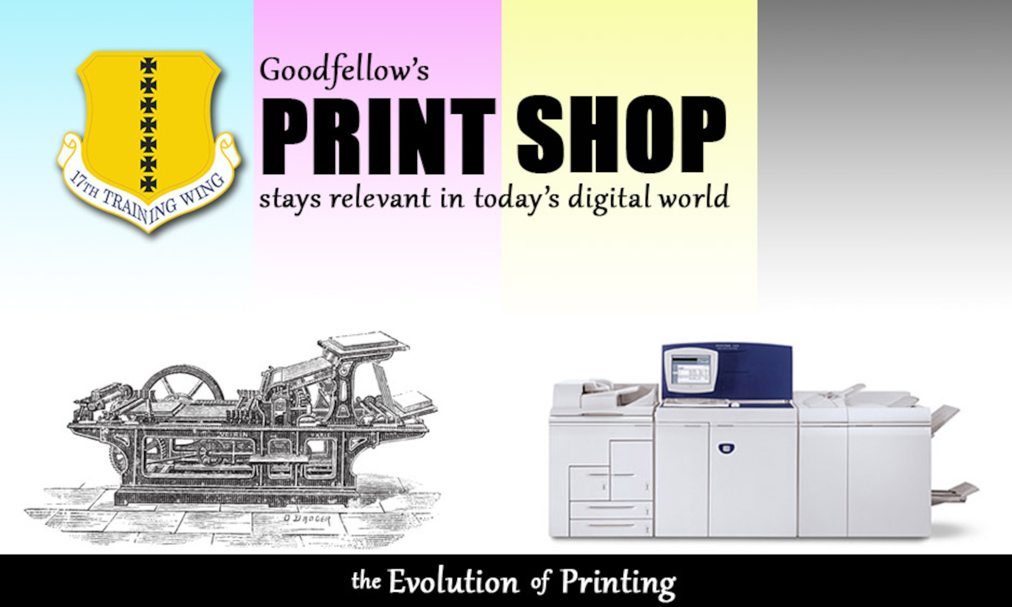 Goodfellow's print shop stays relevant today's digital world > Goodfellow Air Force Base > Display