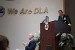 U.S. Navy Cmdr. Rick Buell recounts his father’s service and legacy during the Defense Supply Center Columbus’ annual POW/MIA Recognition Ceremony