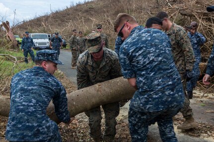 The 26th MEU is supporting the Federal Emergency Management Agency, the lead federal agency, and local authorities in Puerto Rico and the U.S. Virgin Islands with the combined goal of protecting the lives and safety of those in affected areas.