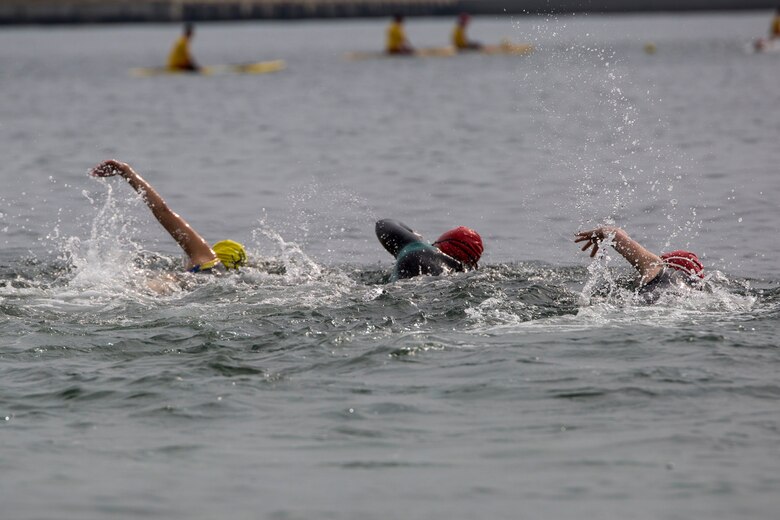 Japanese, Americans participate in triathlon