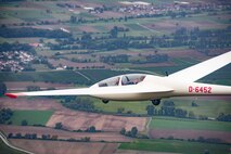 Emma Simmons, Ramstein High School student, flies a circle around Lachen-Speyerdorf Air Field, Germany, Sept. 16, 2017.