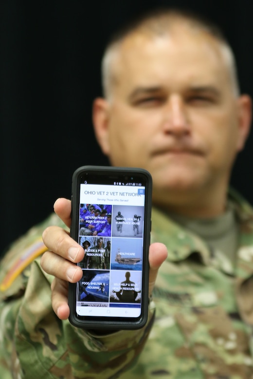 Ohio Army National Guard Capt. Michael Barnes has created the Ohio Vet 2 Vet Network, a website and mobile app with information and resources for military veterans and their Families to combat the risk factors of suicide among veterans.
