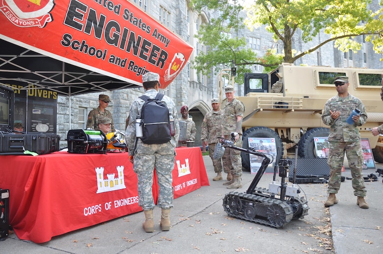 Equipment demonstrations exercises were conducted during Branch Week at the U.S. Military Academy at West Point.