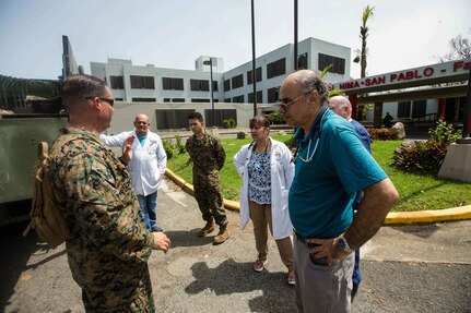 The 26th MEU is supporting the Federal Emergency Management Agency, the lead federal agency, and local authorities in Puerto Rico and the U.S. Virgin Islands with the combined goal of protecting the lives and safety of those in affected areas.