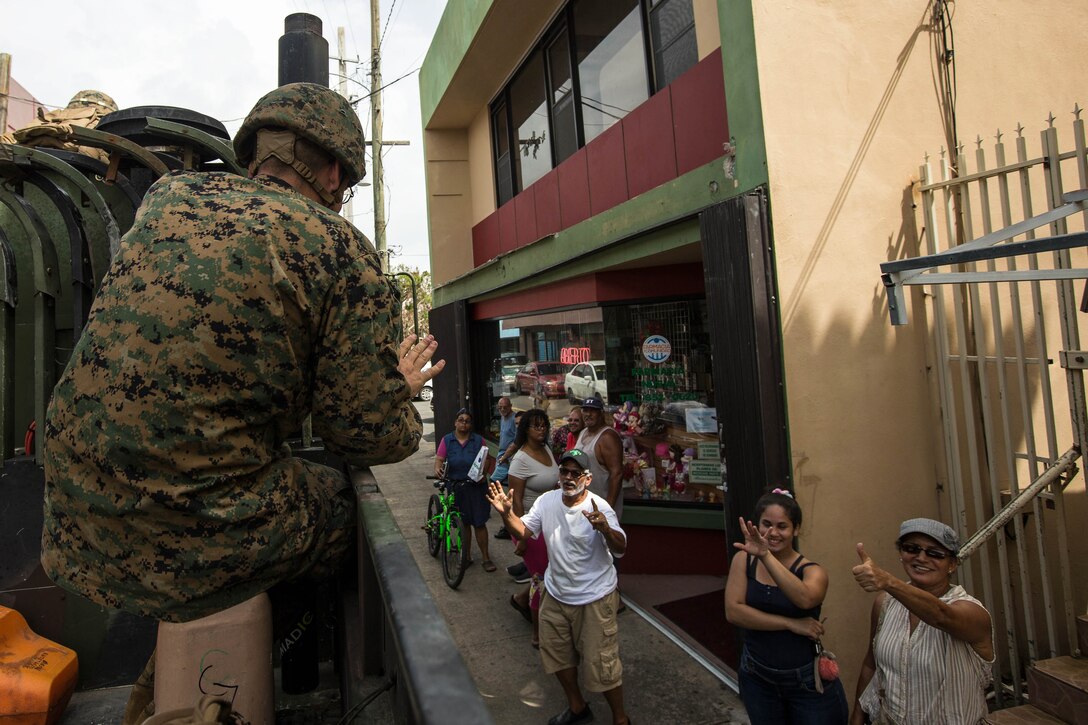 The 26th MEU is supporting Federal Emergency Management Agency, the lead federal agency, in helping those affected by Hurricane Maria to minimize suffering and is one component of the overall whole-of-government response effort.