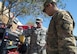 Senior Airman Alex Johnson, 23d Civil Engineer Squadron electric power production specialist, speaks to Airman First Class Alejandro Rodriguez, 823d Base Defense Squadron fire team member, during the National Preparedness event, Sept. 27, 2017 at Moody Air Force Base, Ga. Johnson gave lessons on the do’s and don’ts of how to properly use a generator to power one’s home in the case of a natural disaster. (U.S. Air Force photo by Airman Eugene Oliver)