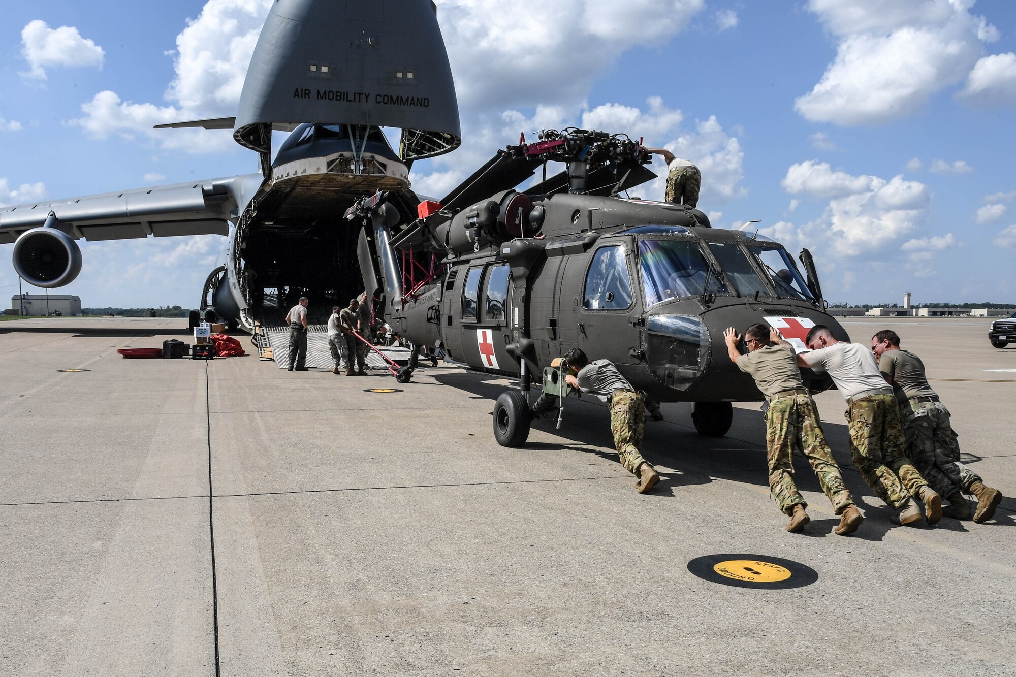 C-5Ms fly in to Puerto Rico to help Americans