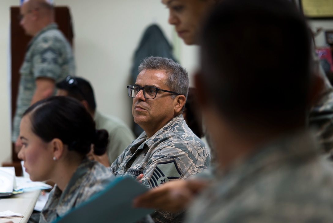Airmen from the Puerto Rico Air National Guard's 156th Airlift Wing coordinate relief efforts