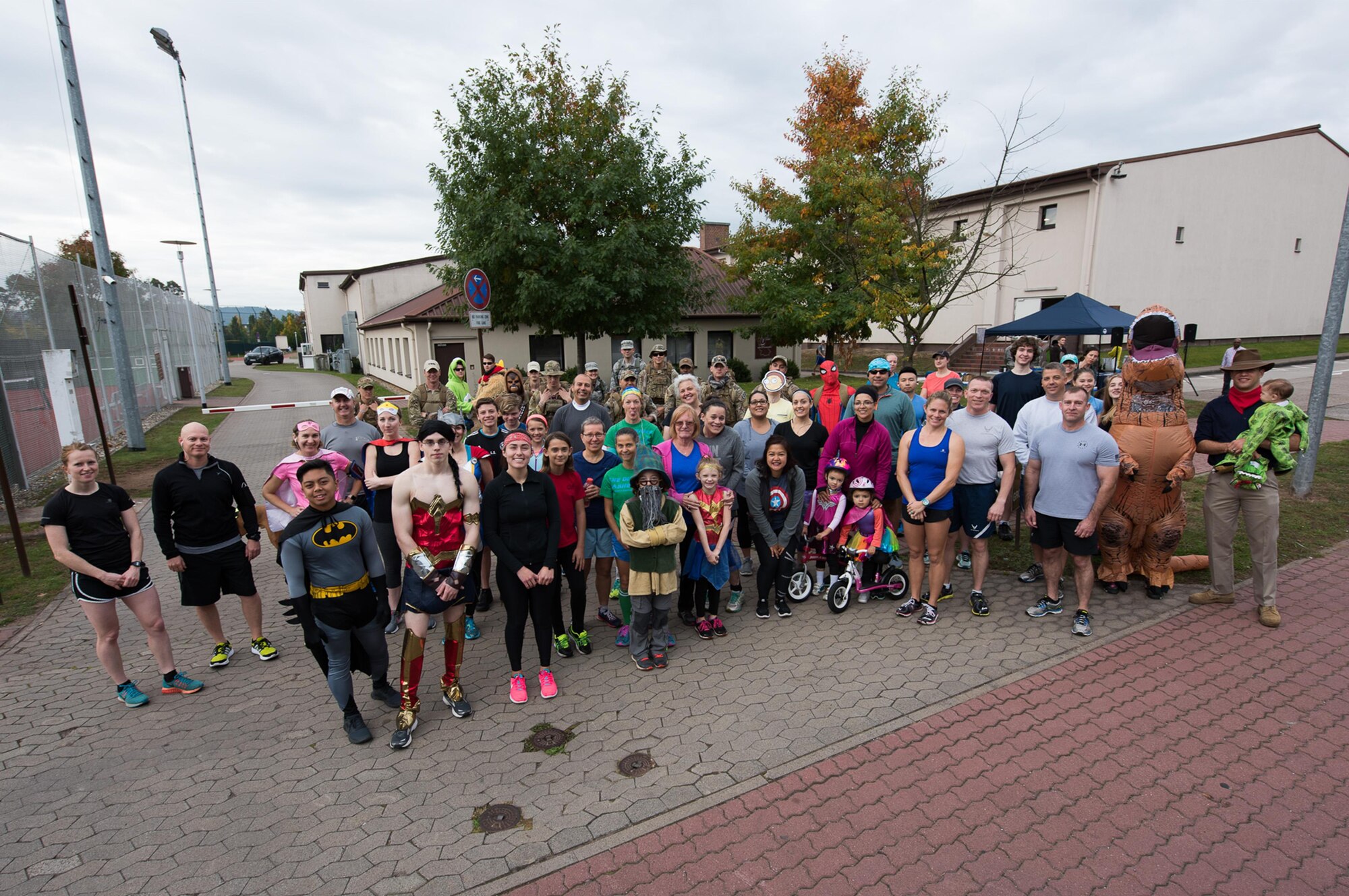 U.S. Air Force Col. Brian Hartless, 86th Civil Engineer Group commander, speaks to a crowd at the National Preparedness Month 5k Run on Ramstein Air Base, Germany, Sept. 29, 2017. This year’s overarching theme was, “Disasters don’t plan ahead. You can.” (U.S. Air Force photo by Airman 1st Class Devin M. Rumbaugh)