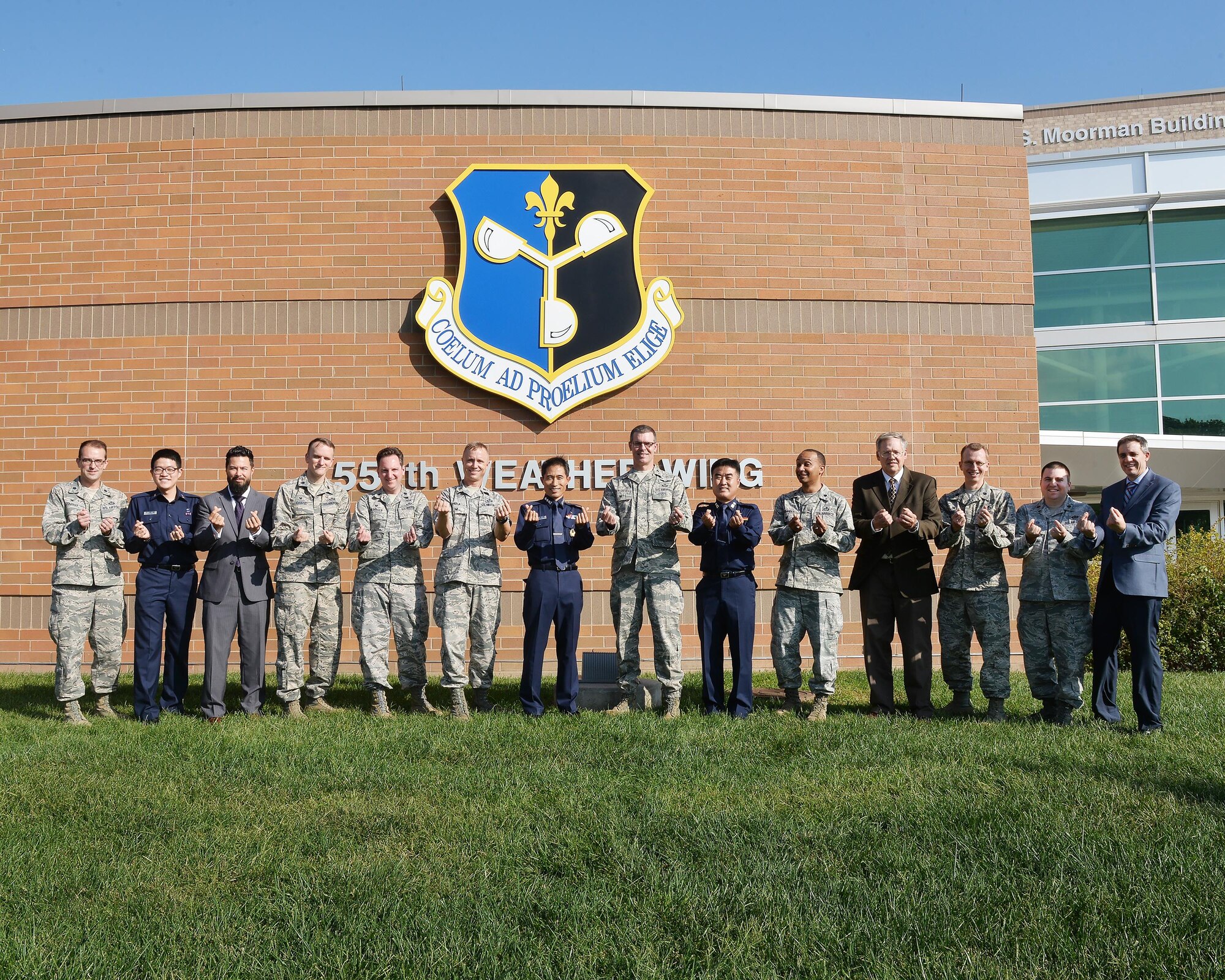 Col. Jae Hong Park, commander of the Republic of Korea Air Force Weather Wing, visited the 557th Weather Wing at Offutt Air Force Base, Nebraska, Sept. 21, 2017.