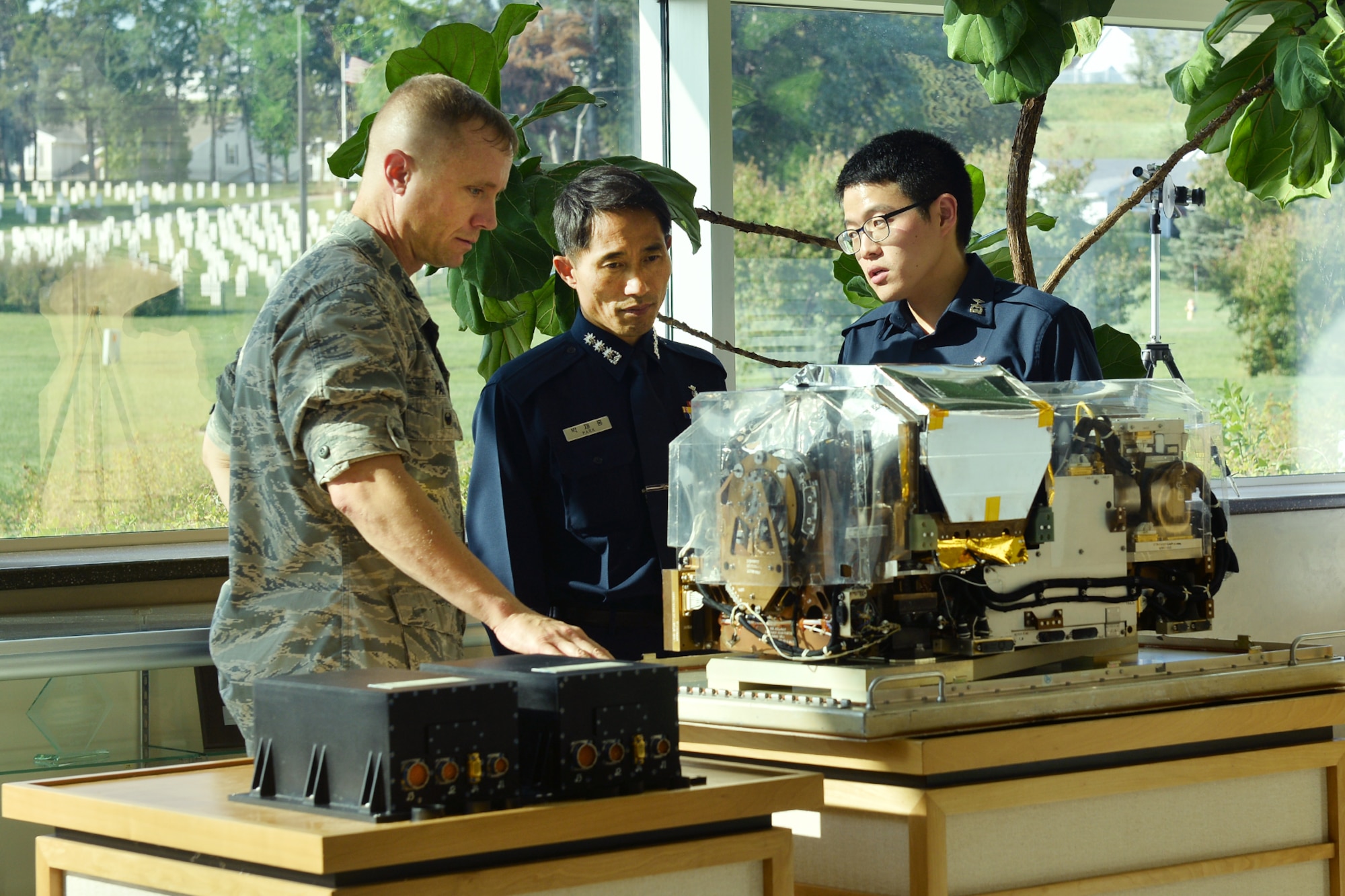 Col. Jae Hong Park, commander of the Republic of Korea Air Force Weather Wing, visited the 557th Weather Wing at Offutt Air Force Base, Nebraska, Sept. 21, 2017.