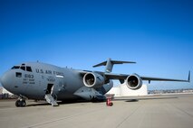 A C-17 Globemaster III from Travis Air Force Base, Calif., sits on the runway Sept. 23 at North Island Naval Air Station, San Diego, Calif. At the request of the Mexican government, the C-17 and its six-member crew assisted U.S. efforts to provide humanitarian aid to Mexico by airlifting over 130,000 pounds of food, water, hygiene and medical supplies to Mexico City and Oaxaca, Mexico after a 7.1-magnitude earthquake struck the area Sept. 19. (U.S. Air Force photo / 2nd Lt. Sarah Johnson)