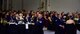 Members of Team Whiteman gather to commemorate the 70th anniversary of the U.S. Air Force at Whiteman Air Force Base, Mo., Sept. 23, 2017.