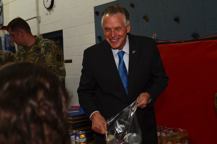 Virginia Governor Terry McAuliffe paid a visit to General Stanford Elementary School students at Joint Base Langley-Eustis, Va., Sept. 29, 2017.