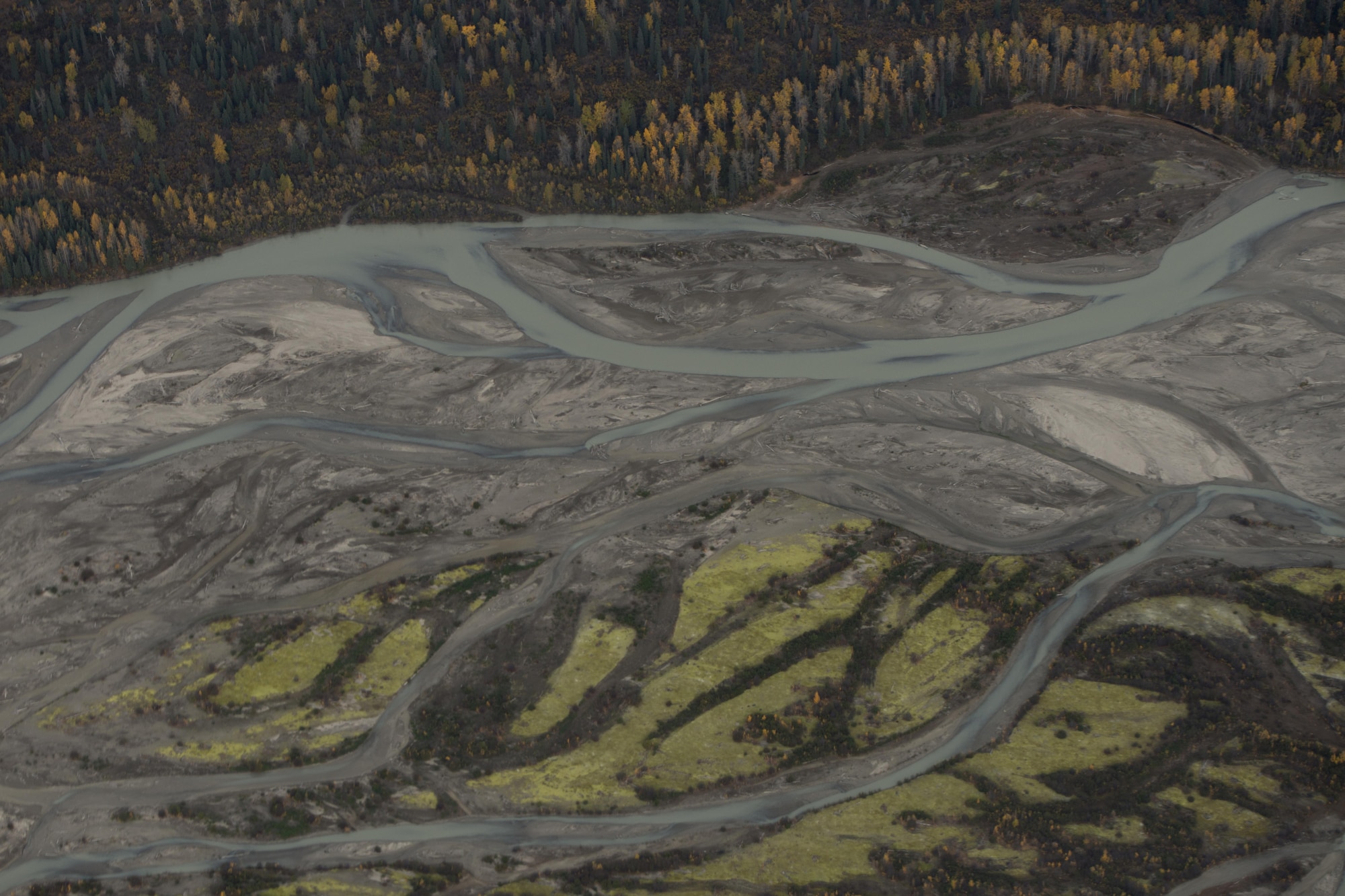 Alaska Air National Guard Airmen of the 211th Rescue Squadron, at Joint Base Elmendorf-Richardson, performed low-level proficiency training in a HC-130J Combat King II above the diverse Alaska landscape, Sept. 27, 2017. The HC-130J is a version of the well-known C-130 Hercules tactical transport aircraft that has been specially modified and upgraded to perform search-and-rescue missions.