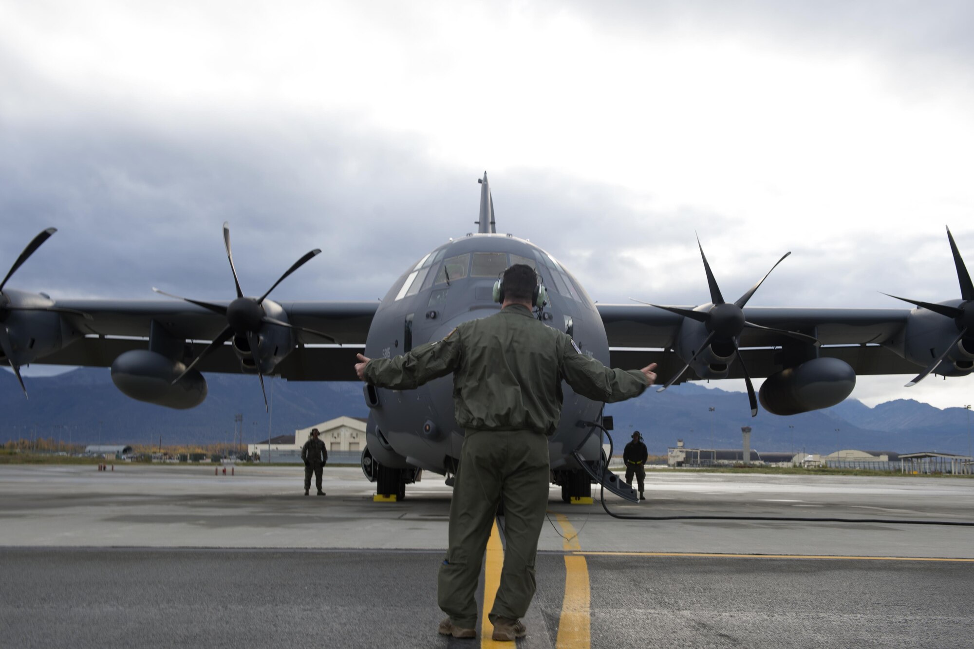 Alaska Air National Guard Airmen of the 211th Rescue Squadron, at Joint Base Elmendorf-Richardson, performed low-level proficiency training in a HC-130J Combat King II above the diverse Alaska landscape, Sept. 27, 2017. The HC-130J is a version of the well-known C-130 Hercules tactical transport aircraft that has been specially modified and upgraded to perform search-and-rescue missions.