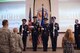 The Nellis Air Force Base Honor Guard presents the colors at an Assumption of Responsibilities Ceremony at Nellis Air Force Base, Nevada on Sept. 27. In the ceremony Chief Master Sgt. James Loper succeded Chief Master Sgt. Thomas Brandhuber as Tenth Air Force Comand Chief Master Sgt. takng on the responsibilities for the morale and welfare of almost 20,000 Airmen in 10th Air Force.