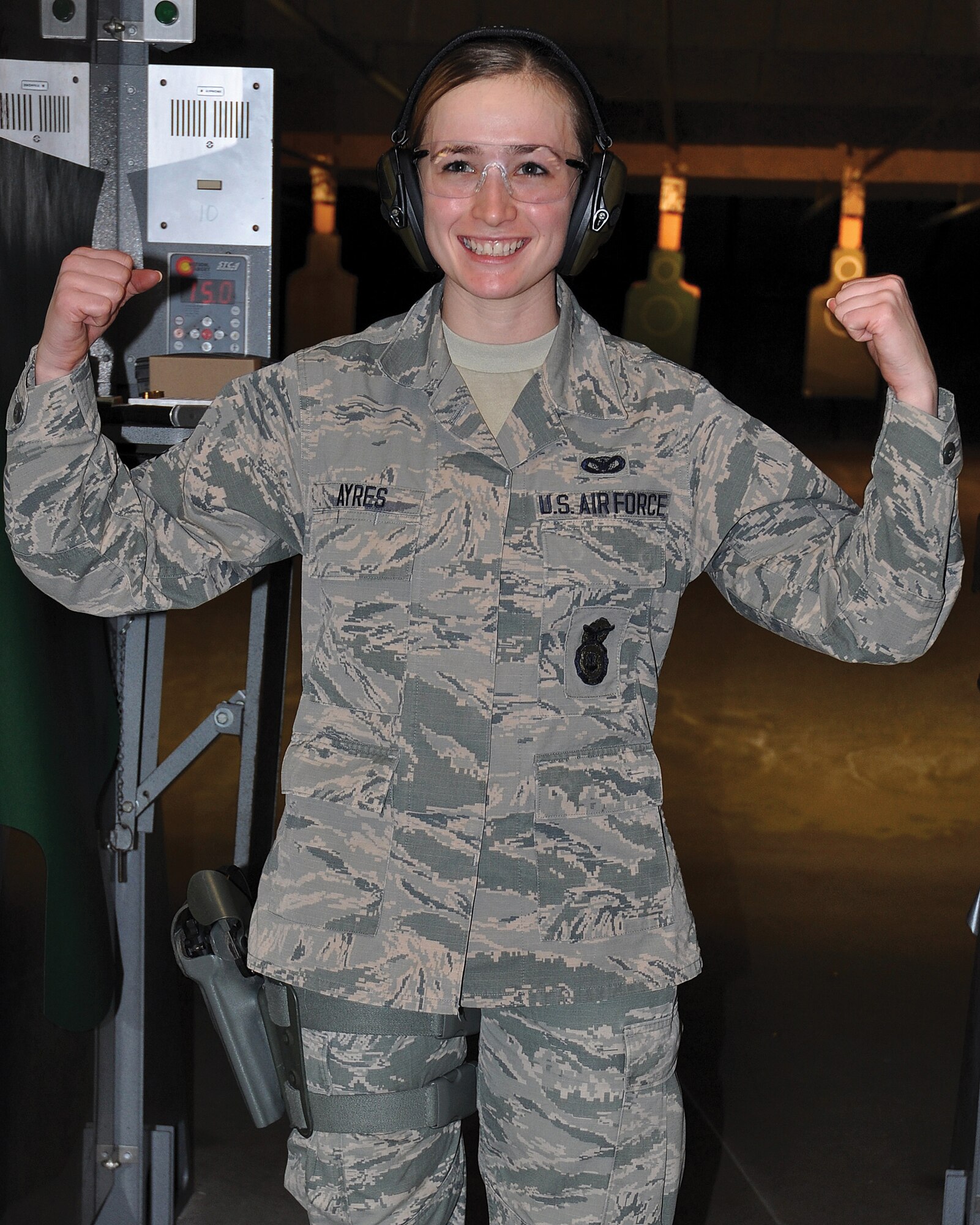 Senior Airman Merissa Ayres, 445th Security Forces Squadron patrolman, is the 445th Airlift Wing April Spotlight Performer