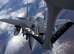 A U.S. Air Force F-15E Strike Eagle assigned to 494th Fighter Squadron, RAF Lakenheath, prepares to receive fuel from a U.S. Air Force KC-135 Stratotanker from the 100th Air Refueling Wing over Scotland, March 29, 2018. The Strike Eagle was one of eight F-15Es to receive fuel while on a training sortie. (U.S. Air Force photo by Airman 1st Class Benjamin Cooper)