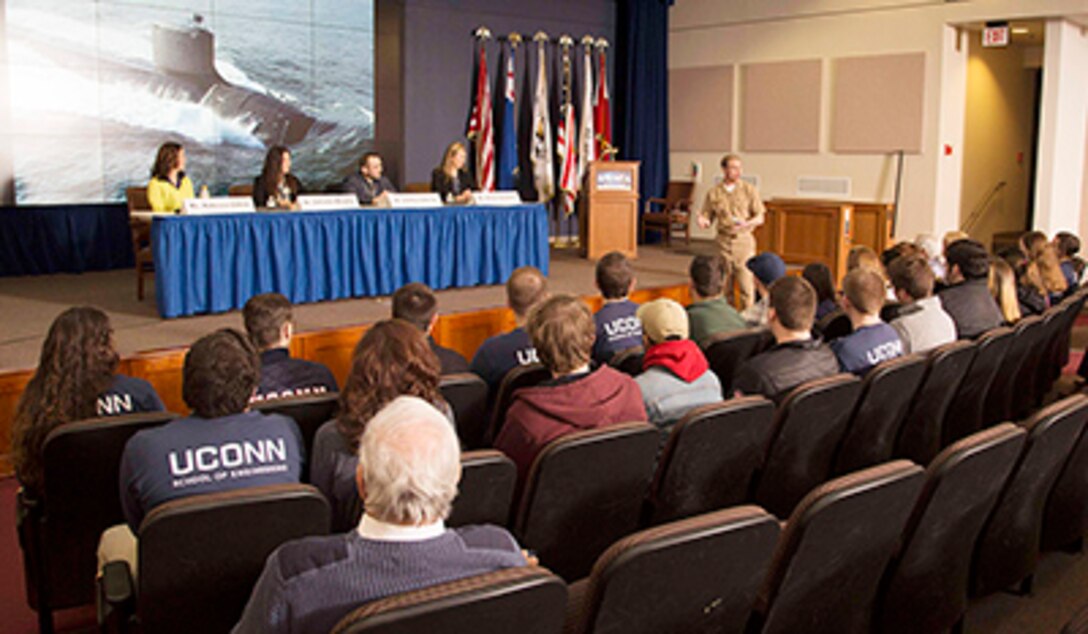 URI, UConn students learn about NUWC Newport’s cutting-edge programs during tour