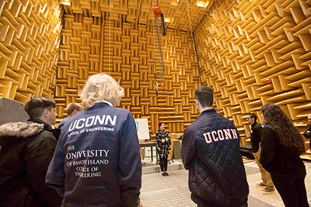 URI, UConn students learn about NUWC Newport’s cutting-edge programs during tour