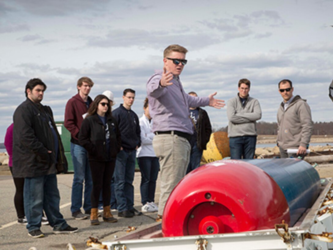 URI, UConn students learn about NUWC Newport’s cutting-edge programs during tour