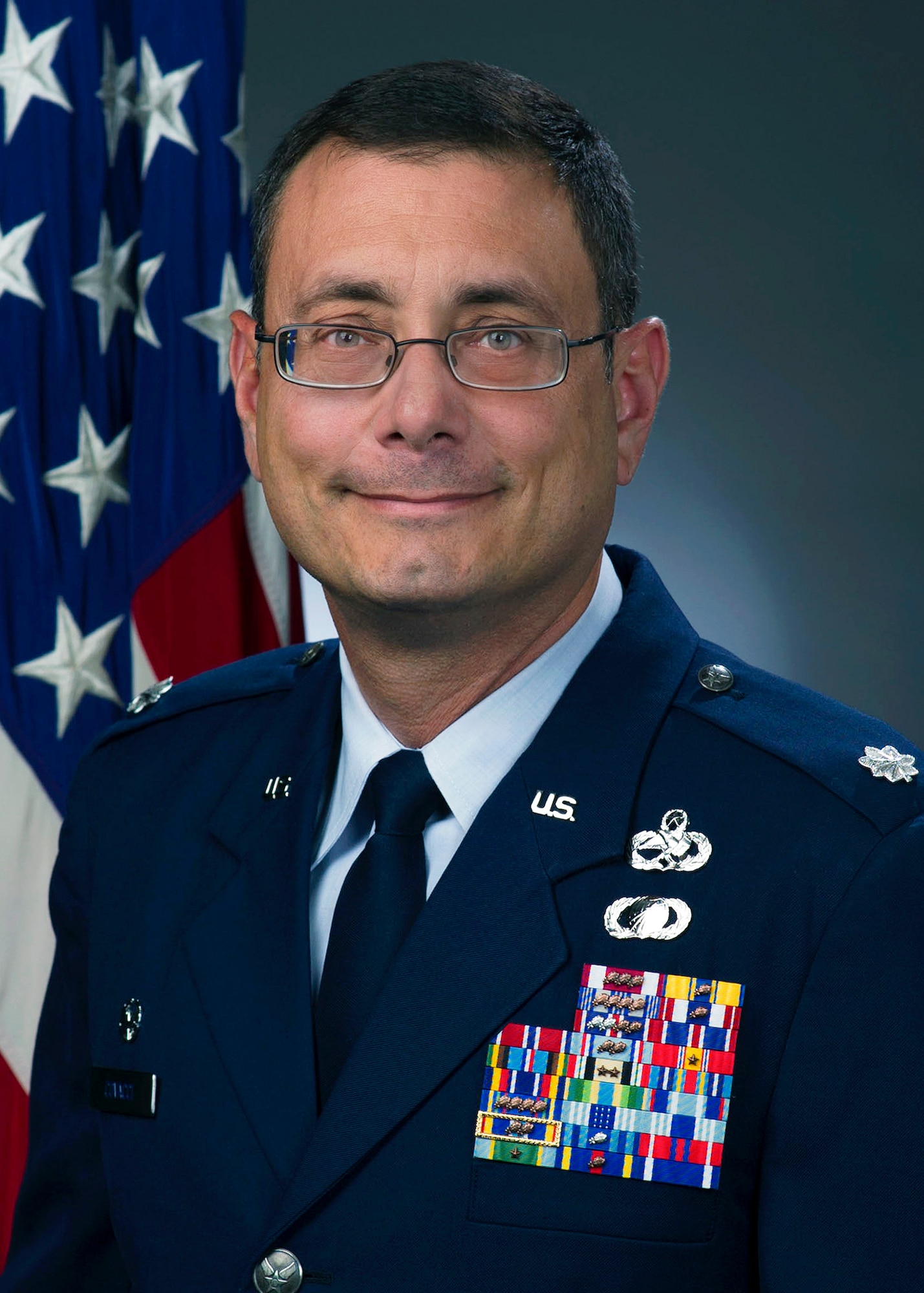 Lt. Col. Claudio Covacci, official photo, U.S. Air Force