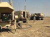 The tactical control assistant waits for the electric power plant to emplace and push Patriot prime power to the engagement control station in order to begin initializing the system Feb. 10, 2018, at Al Dhafra Air Base, United Arab Emirates.