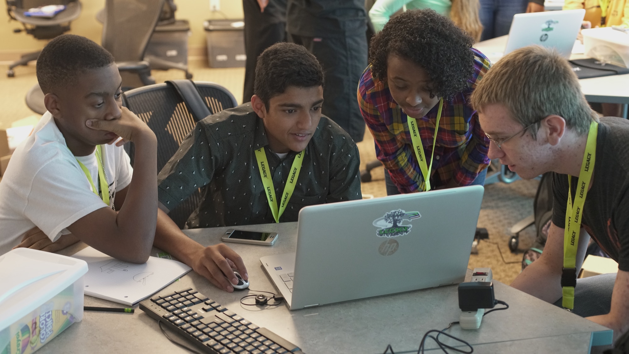 Leadership, Experience, Growing, Apprenticeships Committed to Youth participants work on a group Raspberry Pi project in the summer of 2017. The LEGACY program is expanding from Wright-Patterson Air Force Base to include Eglin and Robins Air Force Bases as well as the United States Air Force Academy. (Courtesy photo)