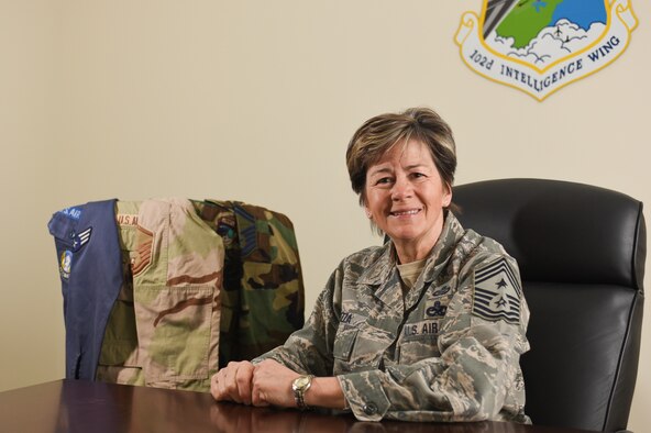 102nd Intelligence Wing Command Chief Master Sgt. Chief Master Sgt. Karen P. Cozza