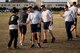 Opposing teams congratulate each other after playing ultimate frisbee, March 28, 2018, Yokota Air Base, Japan.